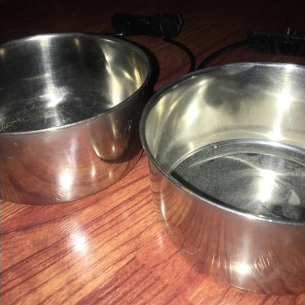 Stainless Steel Dog Crate Bowl Set